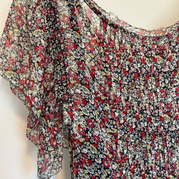 Juicy Couture Silk Felicity Floral Mini Dress in Cherry Size 0 NWT - Picture 3 of 16